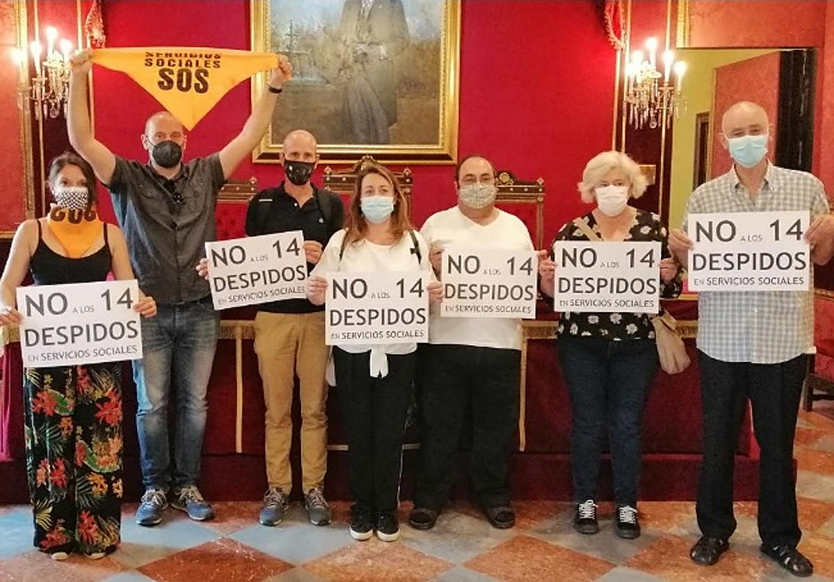 Imagen de archivo de una protesta de Servicios Sociales.