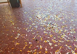 Serpentinas tras la bienvenida a un preso el pasado 6 de junio.