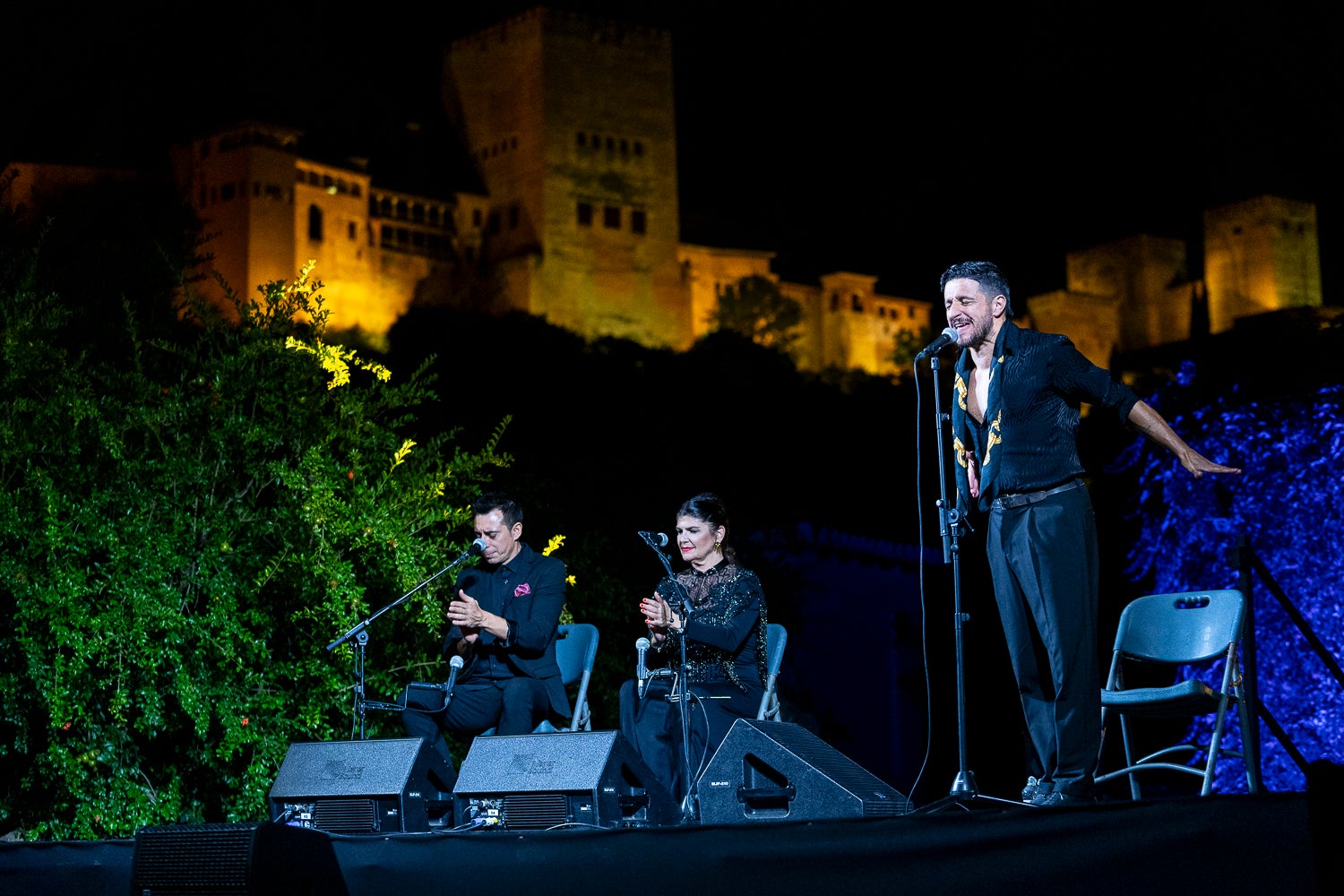 Momento de la actuación de David Palomar.
