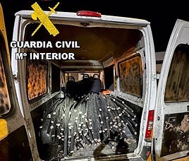 Material robado en la furgoneta