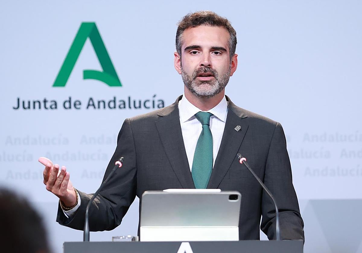 El consejero de Sostenibilidad, Medio Ambiente y Economía Azul y portavoz del gobierno andaluz, Ramón Fernández-Pacheco.