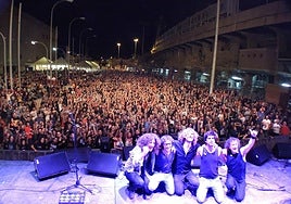 Un concierto de una edición pasada del Zaidín Rock entre el Palacio de Deportes y Los Cármenes.