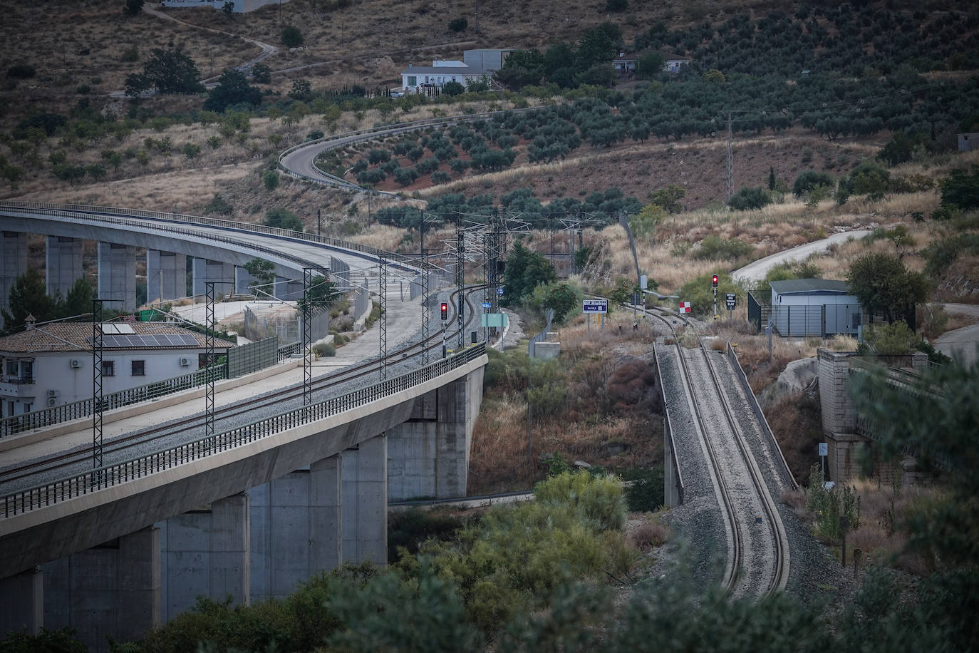 Vías de la variante de Loja.
