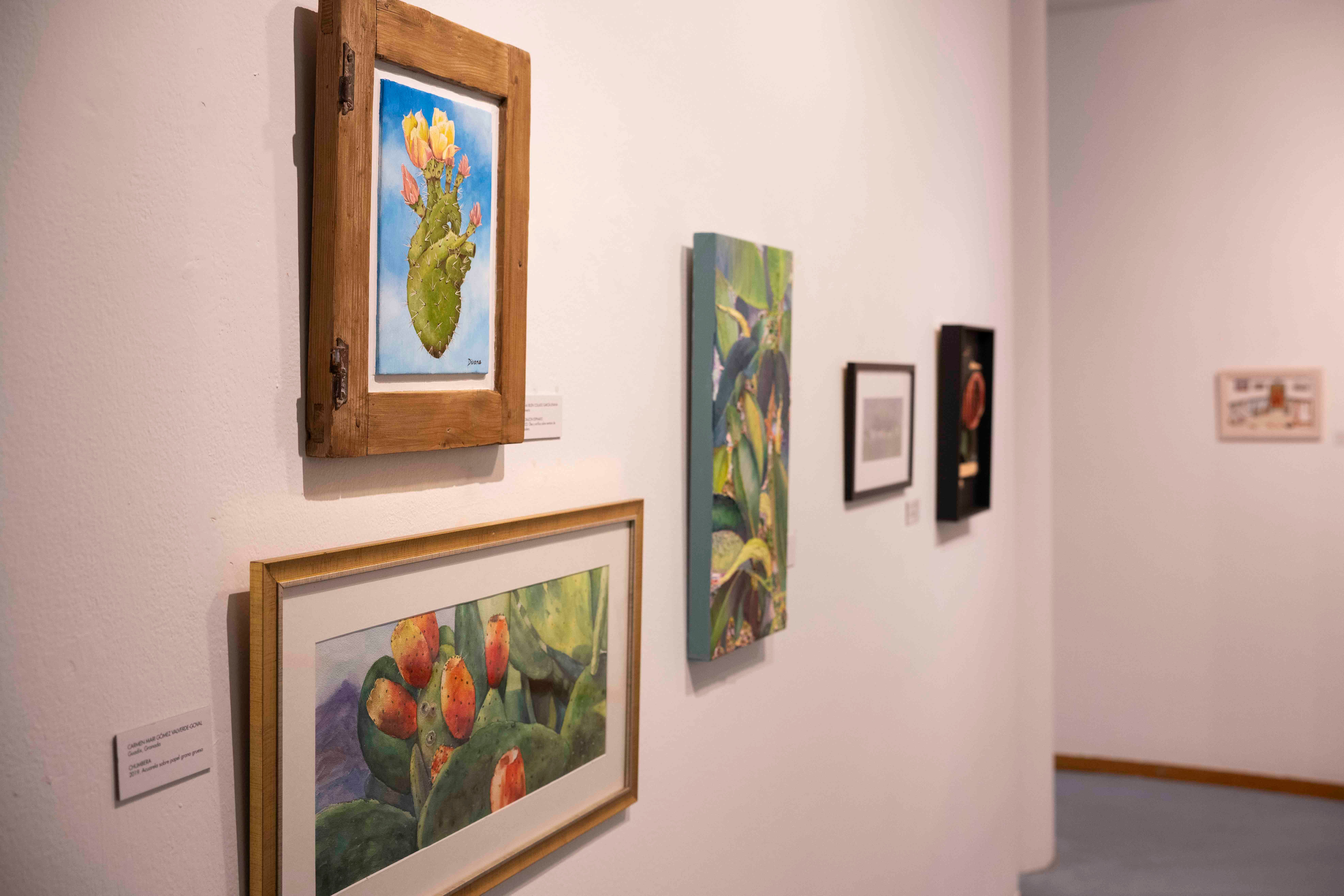 Algunas de las obras de la muestra.