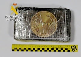 Los 1.214 gramos de cocaína incautados.