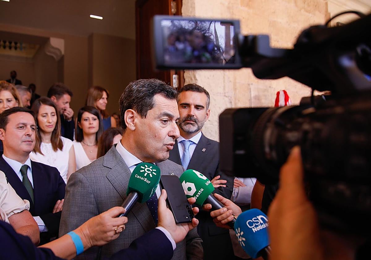 El presidente Juanma Moreno