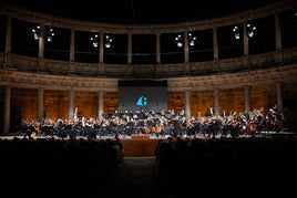 LaOrquesta del Capitole de Toulousee, en el Palacio de Carlos V de la Alhambra, durante la clausura del festival.