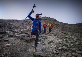 Marcos, en la cuarta y última etapa de la ruta de los tresmiles de Sierra Nevada.