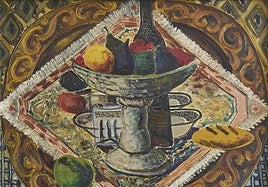 'Bodegón con frutero', elaborada por Rafael Zabaleta (Quesada, 1907).