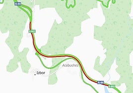 Zona colapsada por el accidente.