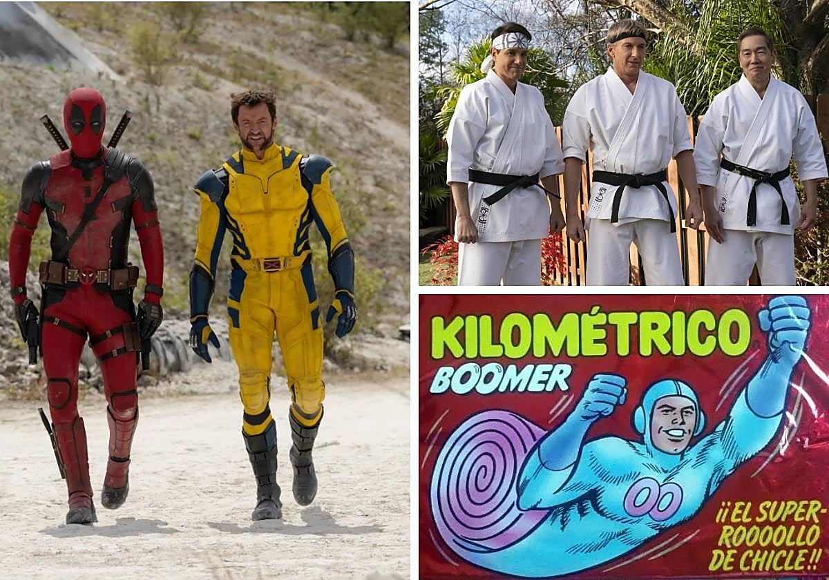 Deadpool y Lobezno, los protagonistas de Cobra Kai y un mítico paquete del chicle Boomer Kilométrico.