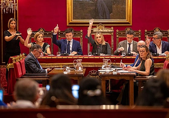 Pleno de esta mañana en el Ayuntamiento de Granada.
