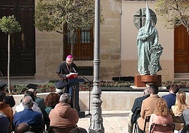 Acto de inauguración del monumento a la Semana Santa ubetense, en 2022.