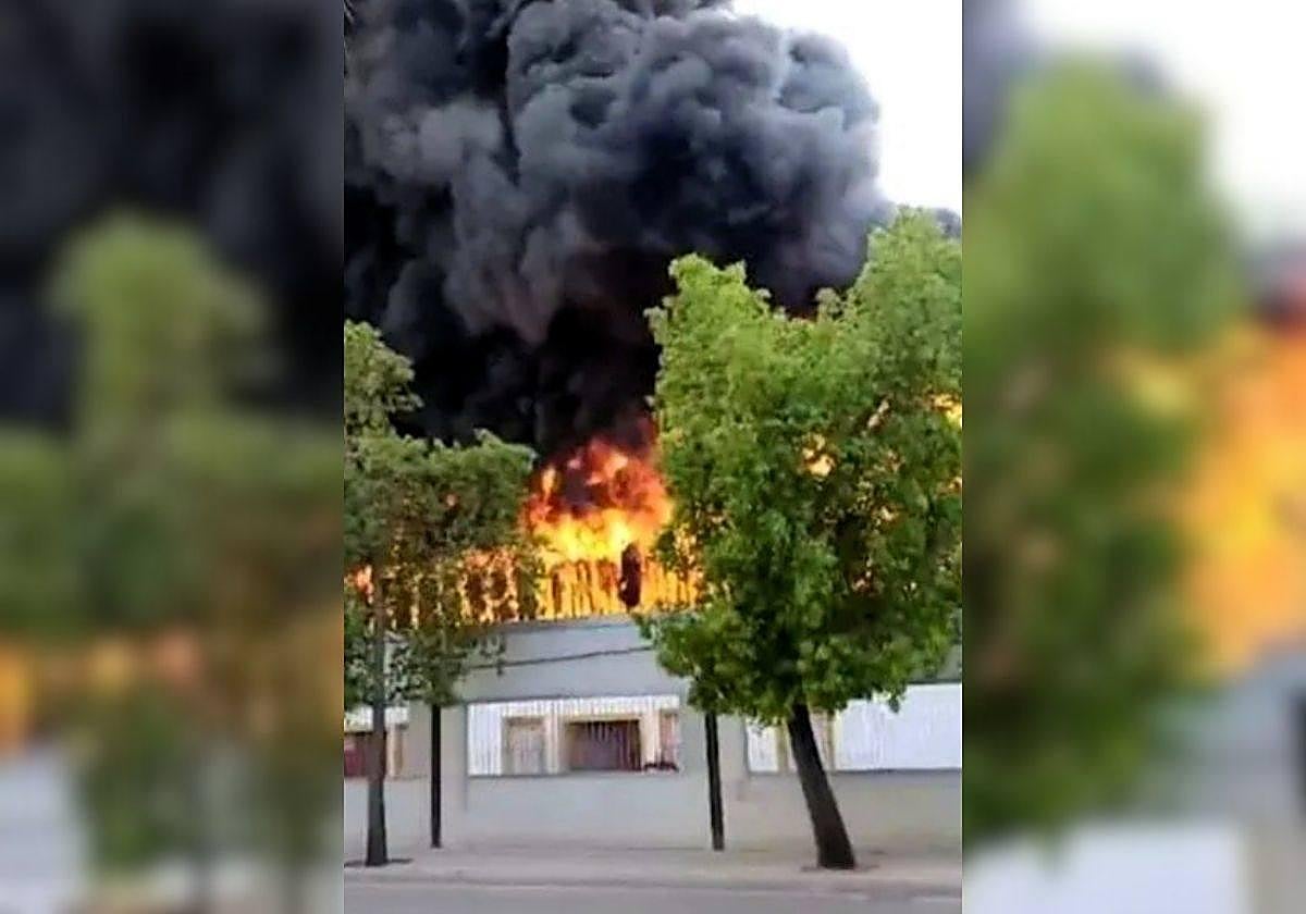 Incendio en la SAFA de Andújar.