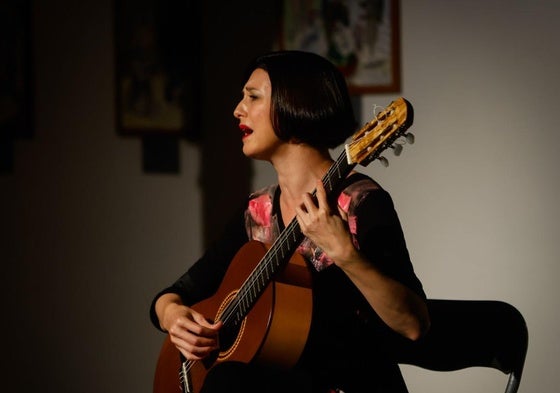 La argentina Mirta Álvarez, durante su recital de anoche.