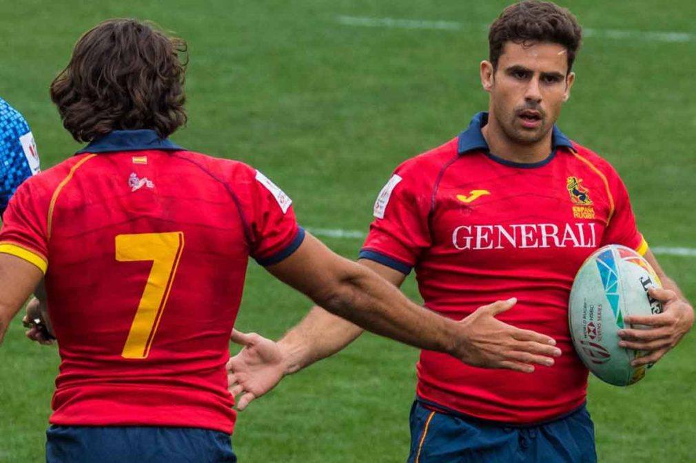 Paco Hernández (derecha) tras un ensayo en la Serie Mundial.