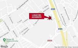 Zona donde ha tenido lugar el accidente en la GR-30.