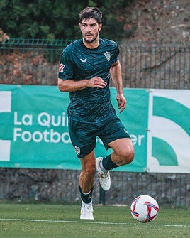 Melero, durante la pretemporada en un amistoso.