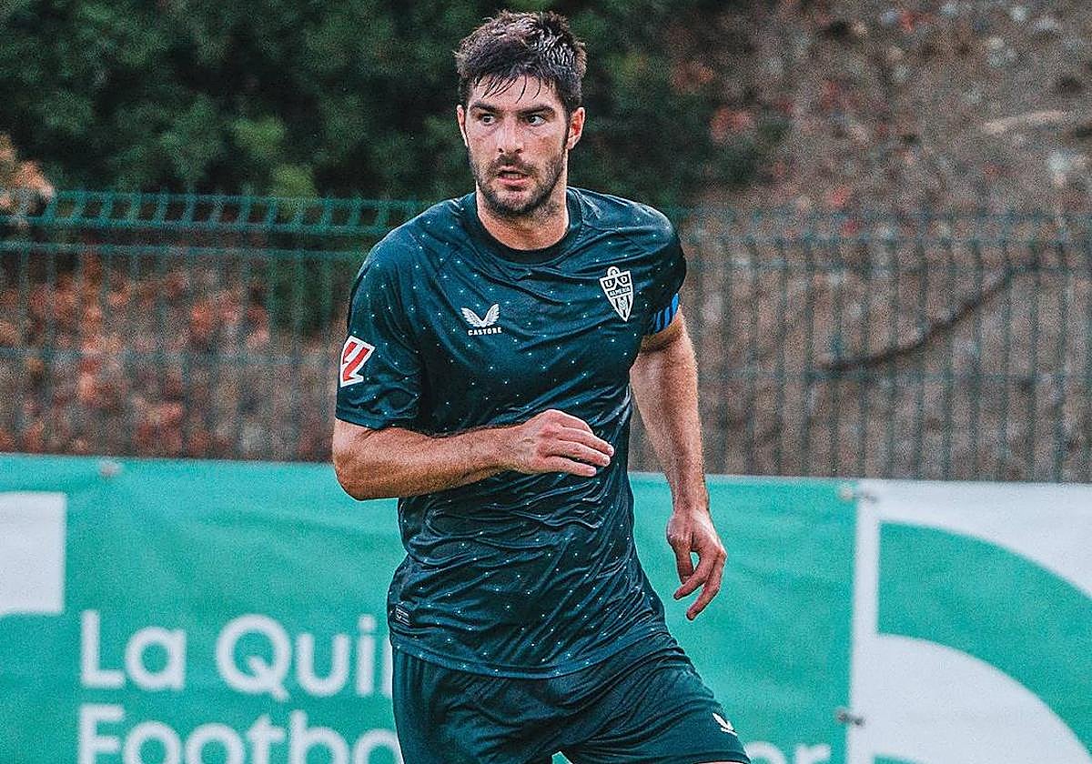 Melero, durante la pretemporada en un amistoso.