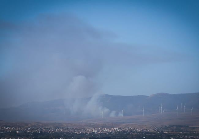 Fuego en Padul.