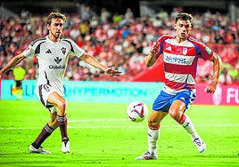 Lucas Boyé, en un lance del juego ante el Albacete.