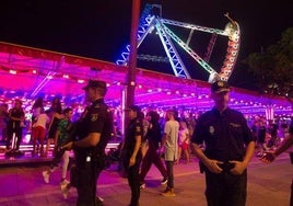 Imagen de archivo de una patrulla policial en el Recinto Ferial.