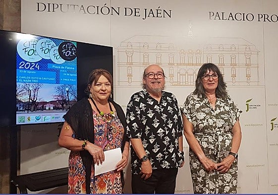 Pilar Parra, Jesús Barroso y Juana Cazorla durante la presentación del Festival.