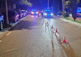 Imagen de un control policial en Playa Granada este verano.