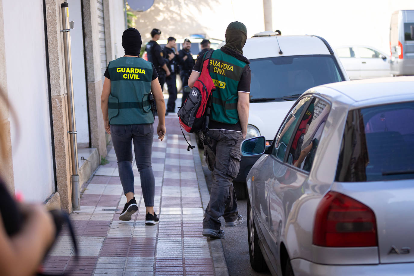 Un momento de la operación en la que fue detenido el presunto narco turco en Granada.