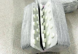 Pastillas incautadas de clonazepam por la Guardia Civil.