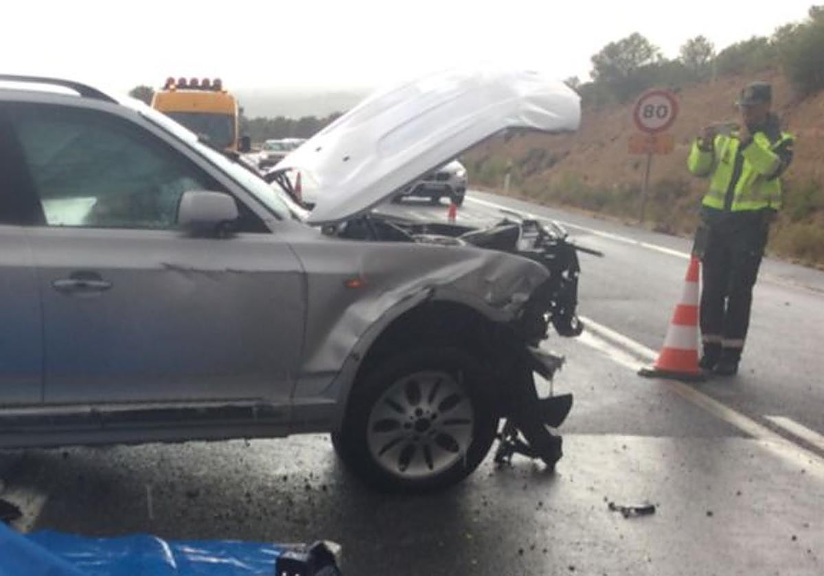 El turismo siniestrado en Huéscar.