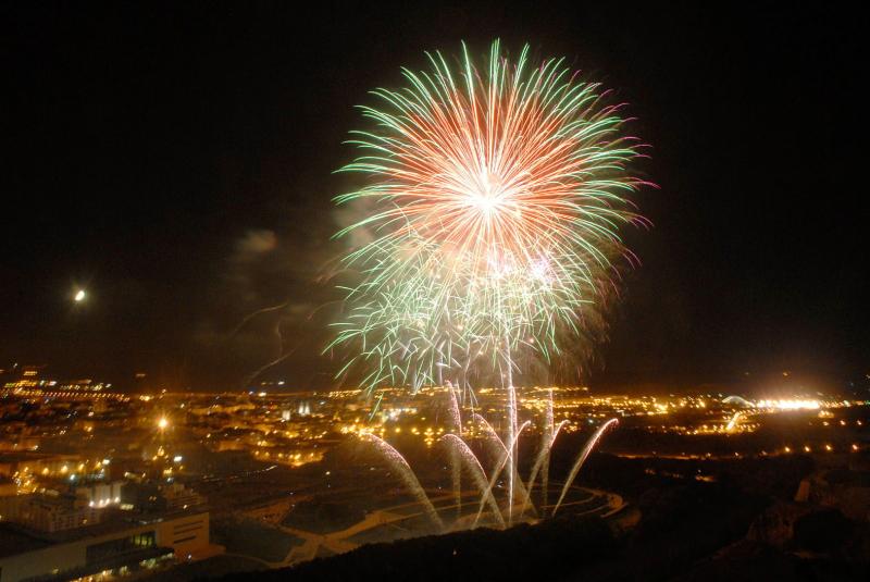 Fuegos artificiales.