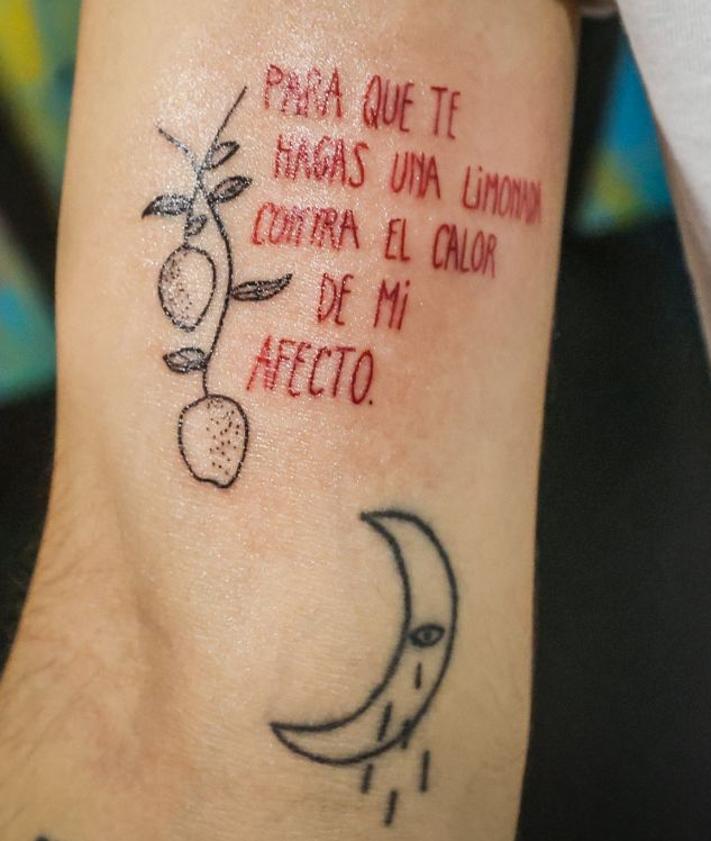 Imagen secundaria 2 - Tatuaje basado en un poema de García Lorca.