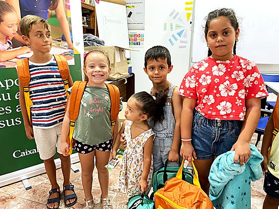 Niños en la vuelta al cole.