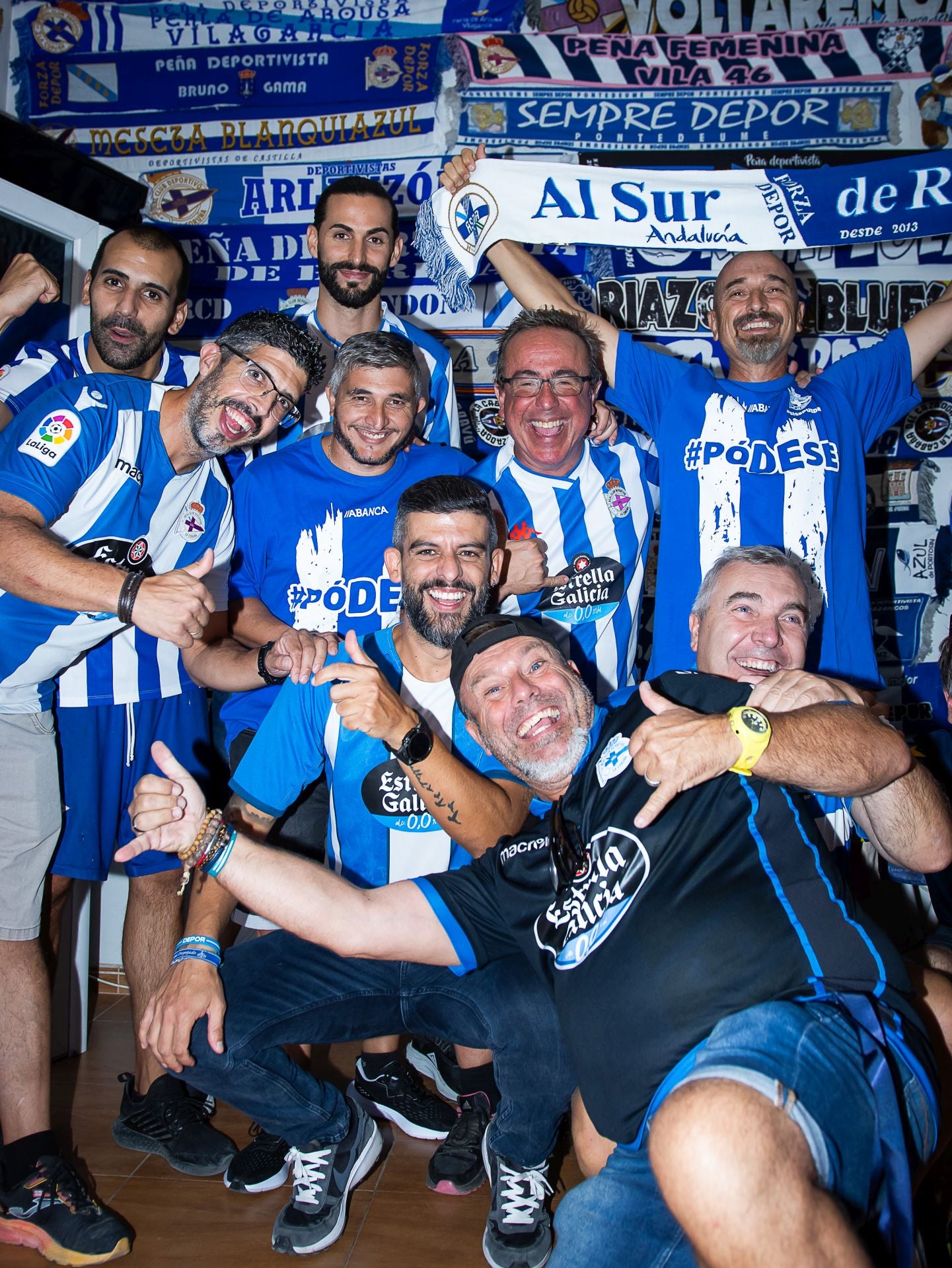 Fiesta deportivista en la calle Yerma antes del duelo con el Granada.