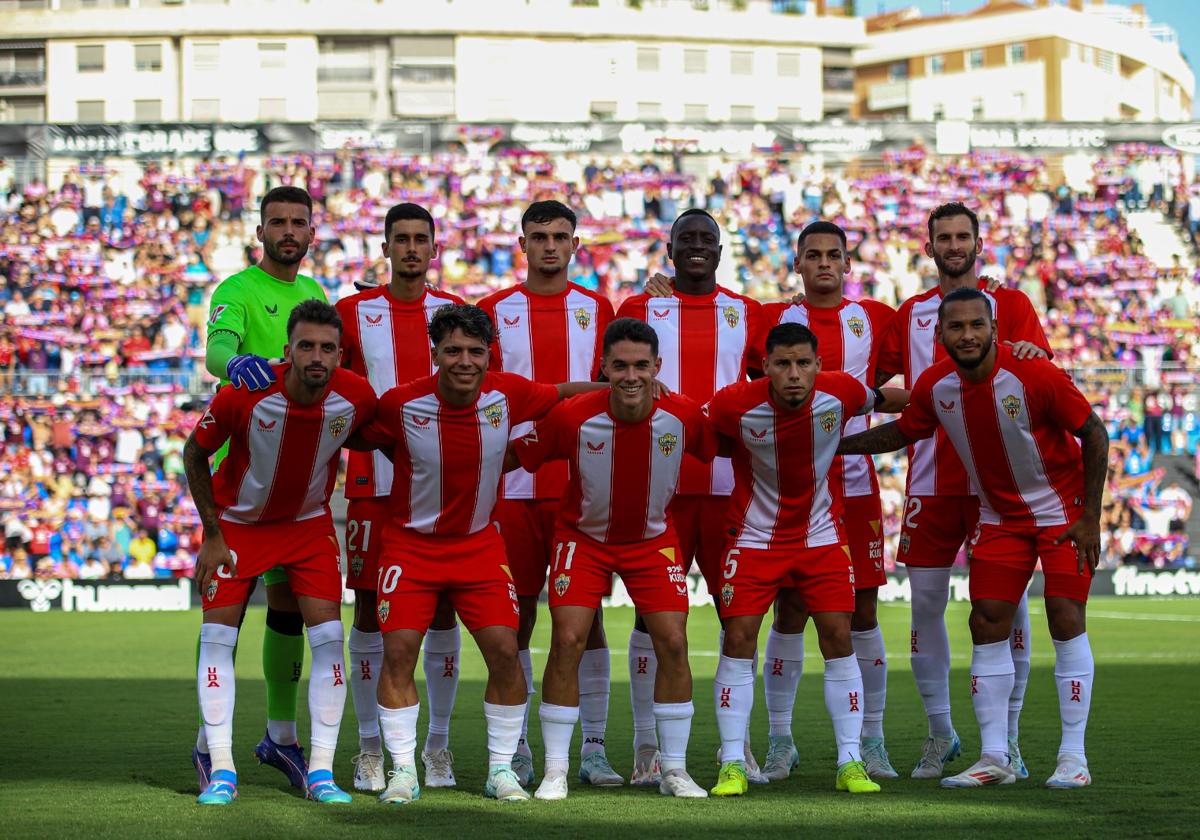 Once inicial del Almería contra el Eldense