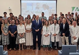 Inauguración del curso con el rector Nicolás Ruiz y la delegada