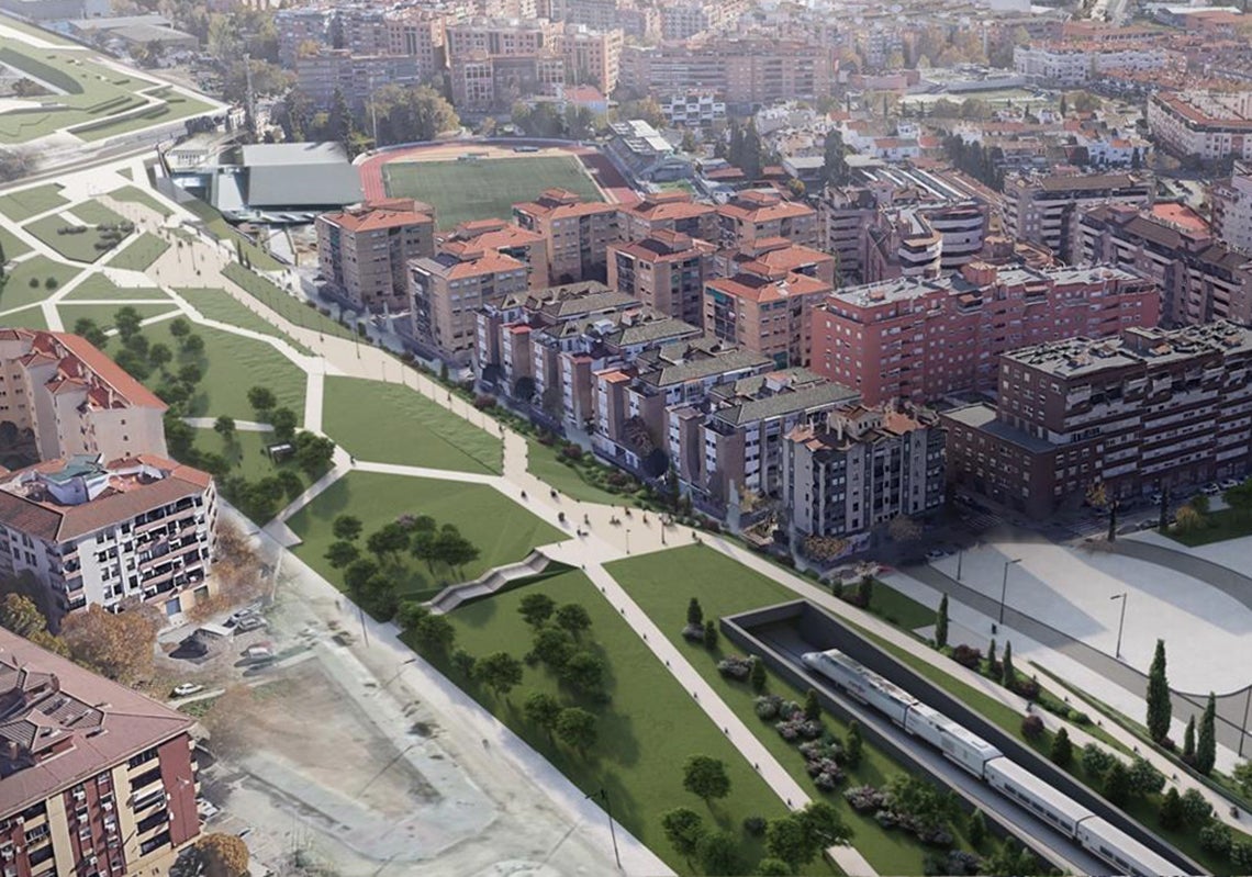 Imagen después - El antes y después de Granada con la integración del tren