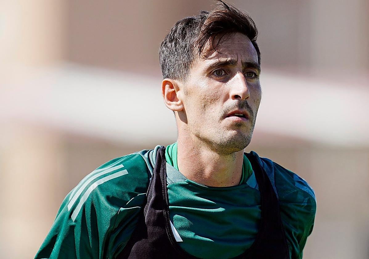 Mariño, en su primer entreno.