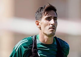 Mariño, en su primer entreno.