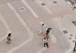 Secuencia de la pelea en el Parque García Lorca de Granada