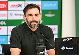 Eder Sarabia, en su rueda de prensa.