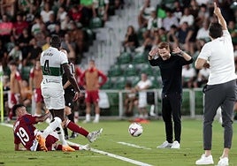 Guille Abascal, ante un lance del juego en Elche.