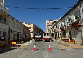 Imagen de las obras en el barrio de Peñamefécit.