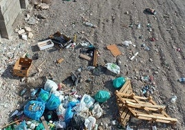 Los terrenos que aguardan a la residencia repletos de basura.