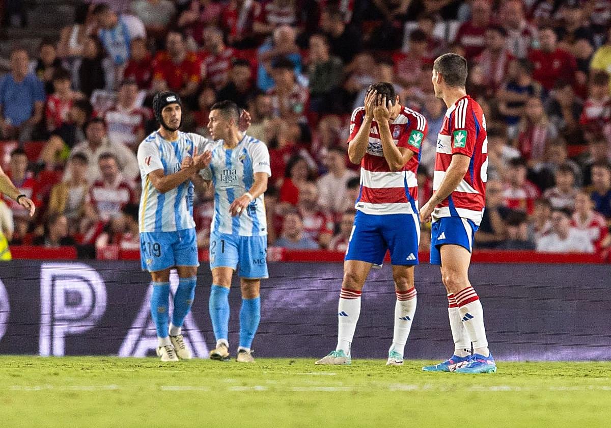 Miguel Rubio se lamenta durante el partido.