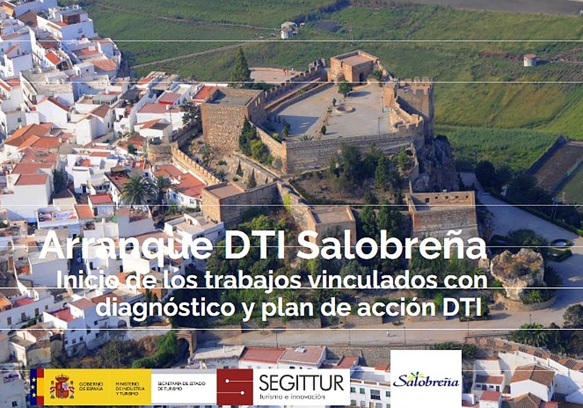 Cartel del inicio de los trabajos para el DTI.