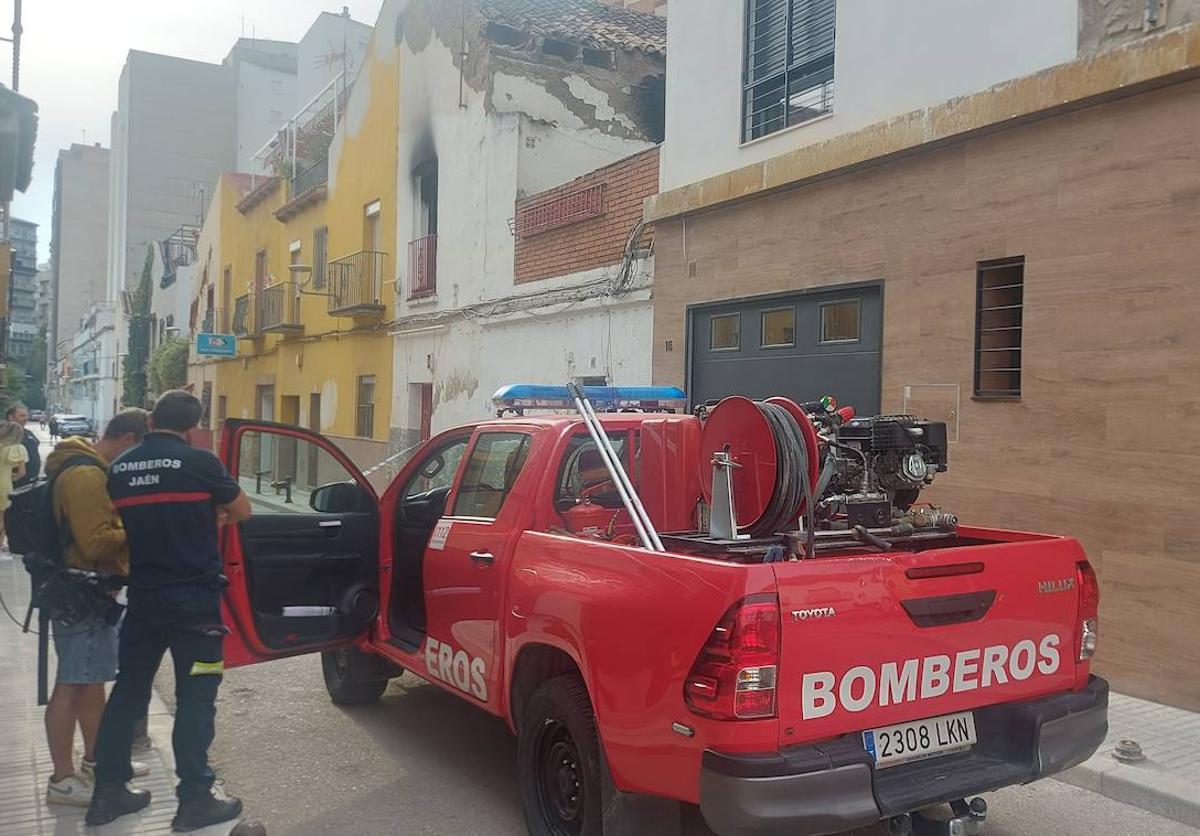Vivienda siniestrada y escenario del acto de violencia de género.