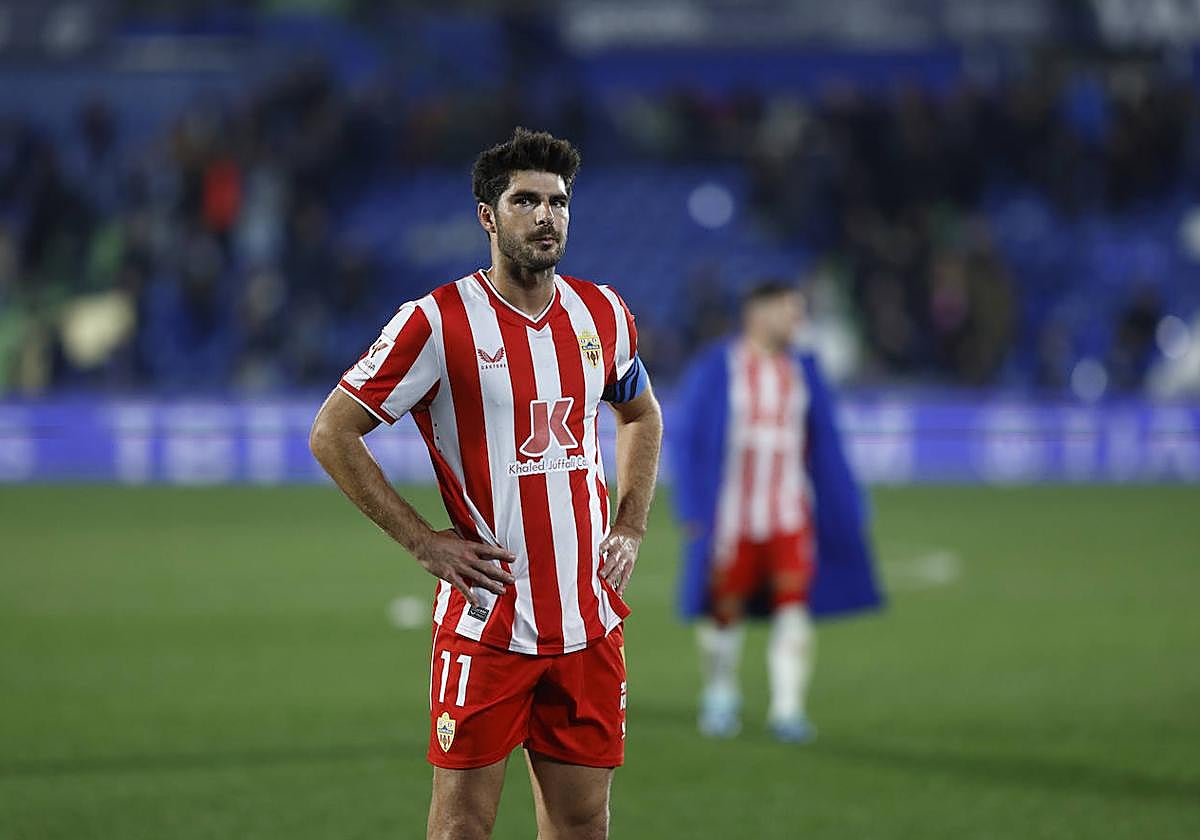 Melero durante un partido con la UD Almería