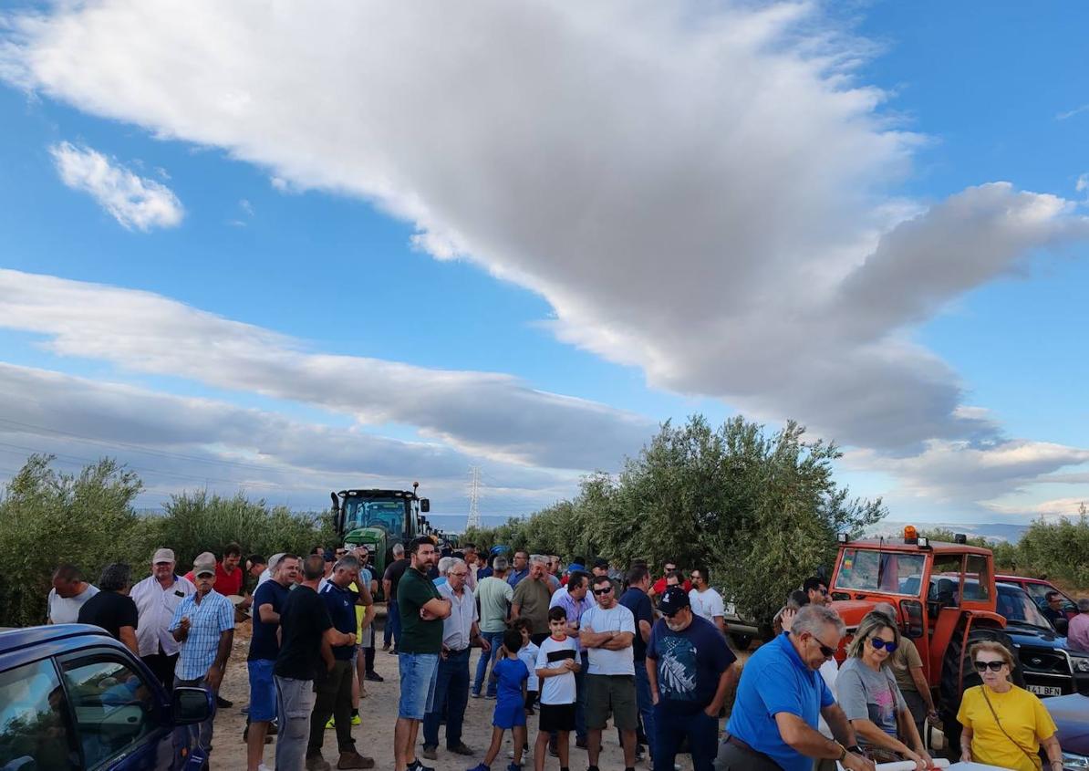 Imagen secundaria 1 - Caravana de 90 vehículos en Lopera contra los proyectos de megaplantas solares